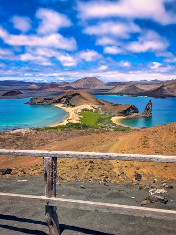 Photo of the Galapagos beach & water