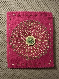 Handstitched small mandela bag