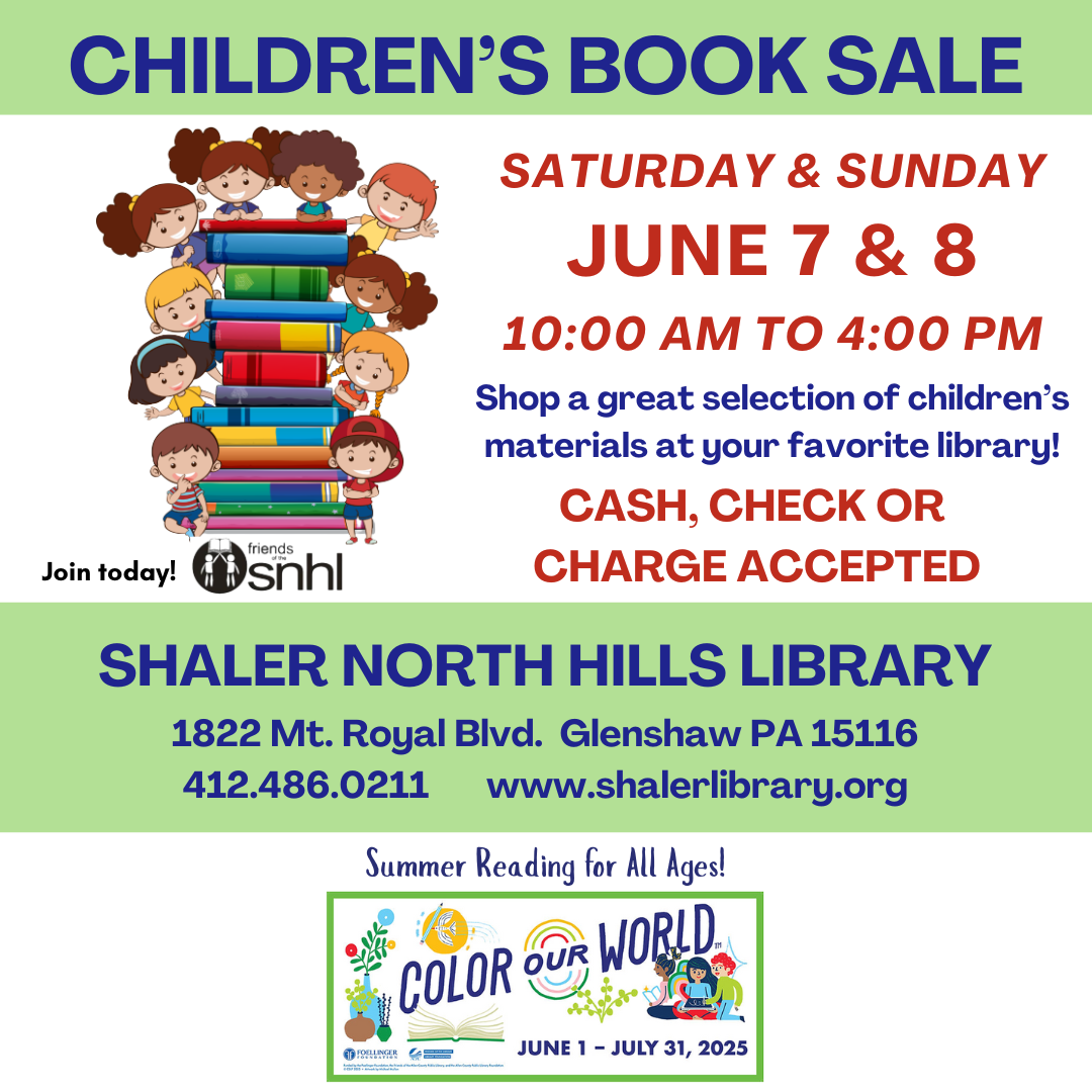 Colorful graphic of Children with Books and information about Summer Reading Program