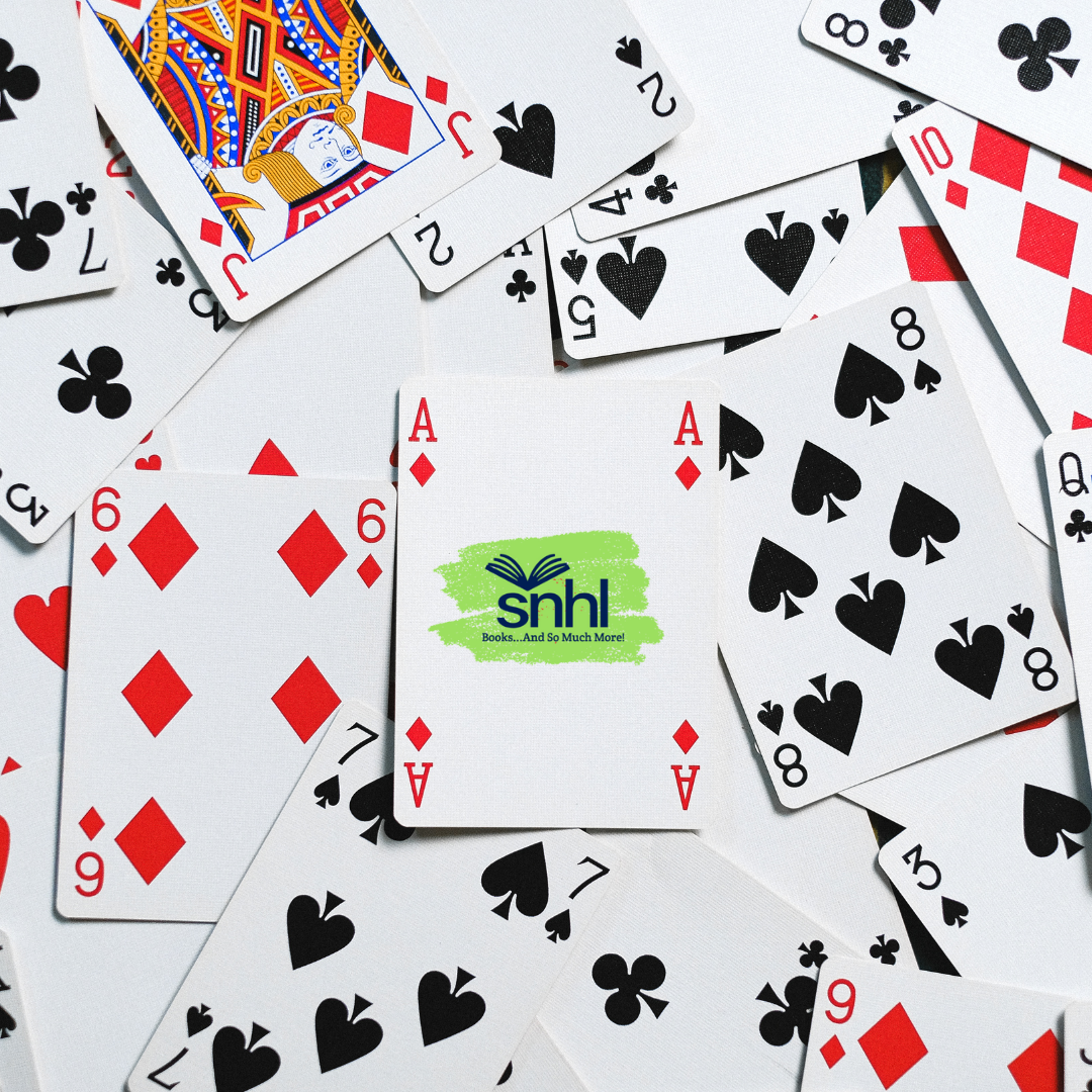 Scattered playing cards